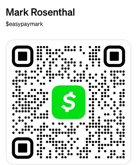 Cash App QR code for supporting Mark Rosenthal's project